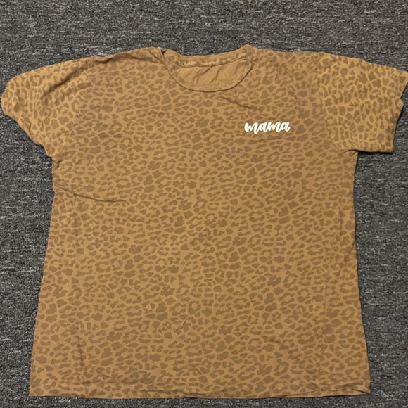 Tops - Leopard Print 'Mama' T-Shirt